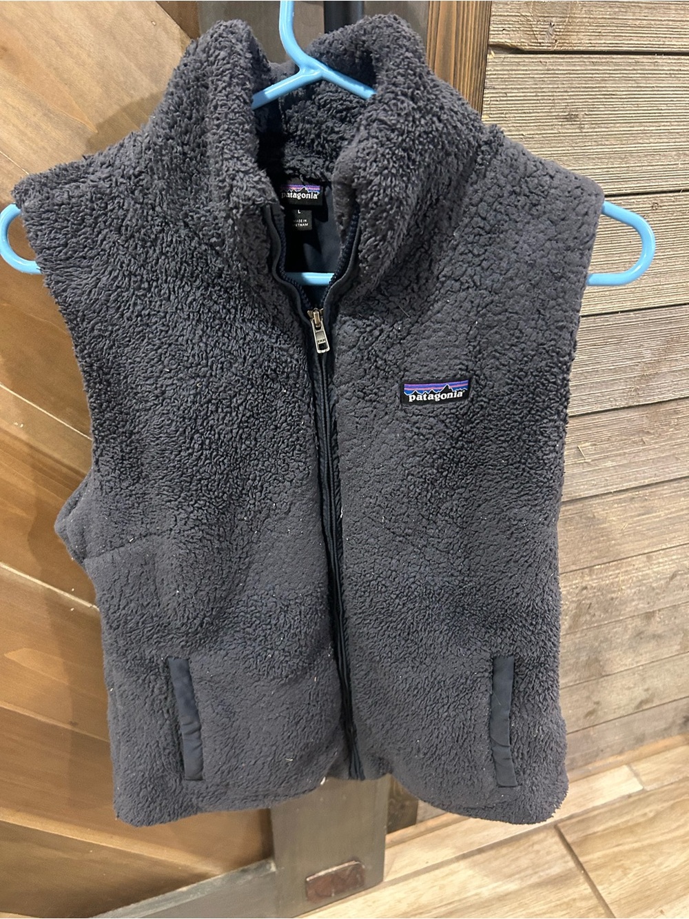 Patagonia Women’s Navy Blue Fleece Vest - Cozy Sherpa Layer